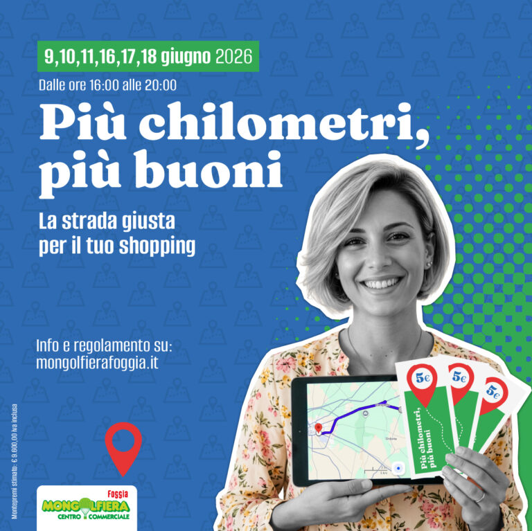 Più chilometri, più buoni! Fai strada e vinci buoni shopping!